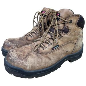 Red Wing King Toe Women's 5-inch Waterproof Safety Toe Boot in Brown, Size 8.5
